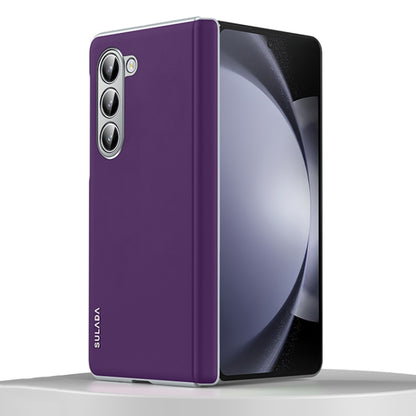 For Samsung Galaxy Z Fold5 SULADA Skin Feel Liquid Leather Shockproof Phone Case(Purple) - Galaxy Z Fold5 Cases by SULADA | Online Shopping UK | buy2fix