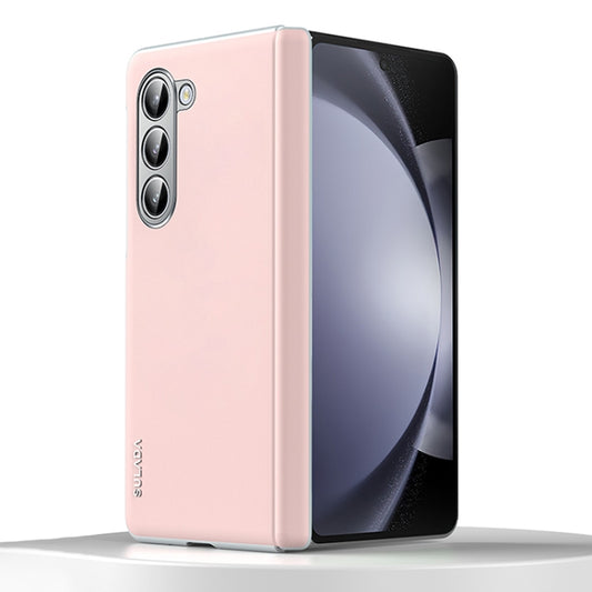 For Samsung Galaxy Z Fold5 SULADA Skin Feel Liquid Leather Shockproof Phone Case(Pink) - Galaxy Z Fold5 Cases by SULADA | Online Shopping UK | buy2fix