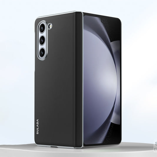 For Samsung Galaxy Z Fold6 SULADA Skin Feel Liquid Leather Shockproof Phone Case(Black) - Galaxy Z Fold6 5G Cases by SULADA | Online Shopping UK | buy2fix