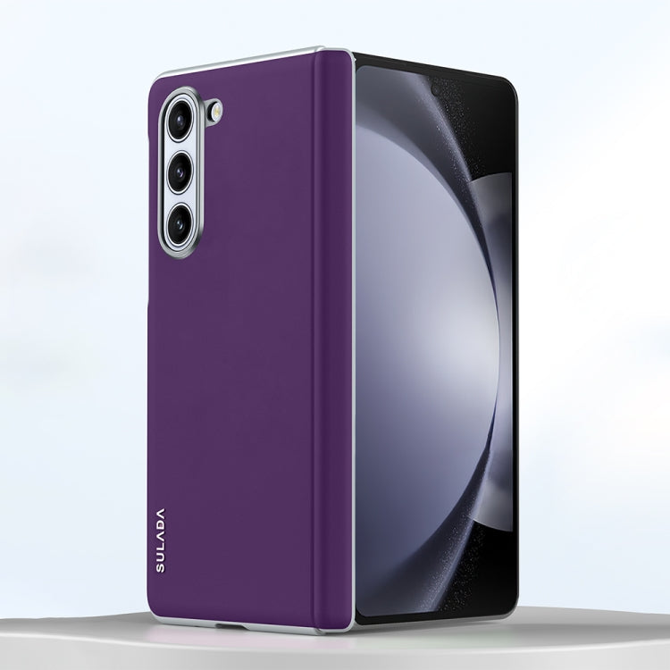 For Samsung Galaxy Z Fold6 SULADA Skin Feel Liquid Leather Shockproof Phone Case(Purple) - Galaxy Z Fold6 5G Cases by SULADA | Online Shopping UK | buy2fix