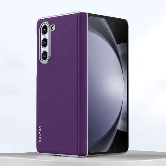 For Samsung Galaxy Z Fold6 SULADA Skin Feel Liquid Leather Shockproof Phone Case(Purple) - Galaxy Z Fold6 5G Cases by SULADA | Online Shopping UK | buy2fix