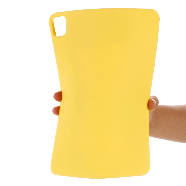 For iPad Pro 13 2025 / 2024 Pure Color Liquid Silicone Shockproof Tablet Case(Yellow) by buy2fix