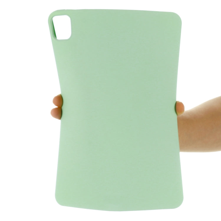 For iPad Pro 11 2024 Pure Color Liquid Silicone Shockproof Tablet Case(Green) - iPad Pro 11 2024 Cases by buy2fix | Online Shopping UK | buy2fix