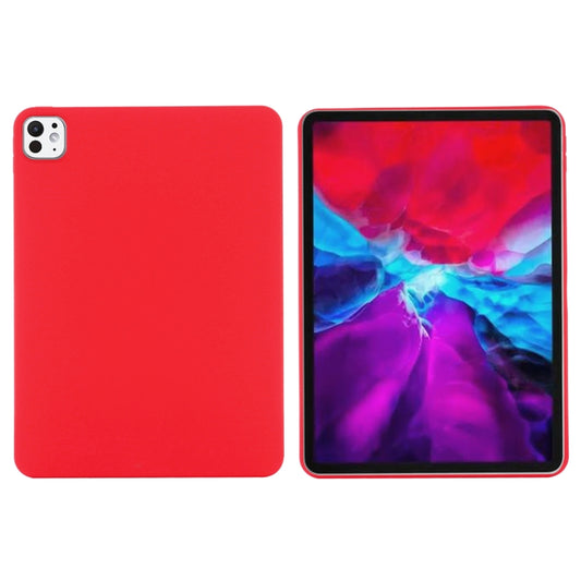 For iPad Pro 11 2025 / 2024 Pure Color Liquid Silicone Shockproof Tablet Case(Red) by buy2fix