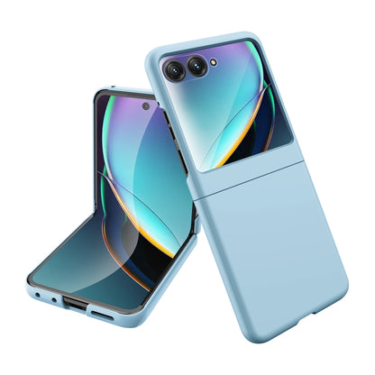 For Motorola Razr 50 Skin Feel Oil Spray Integrated PC Phone Case(Blue) by buy2fix