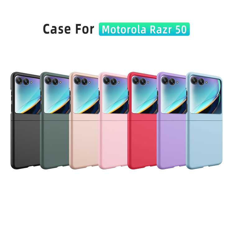 For Motorola Razr 50 Skin Feel Oil Spray Integrated PC Phone Case(Purple) by buy2fix