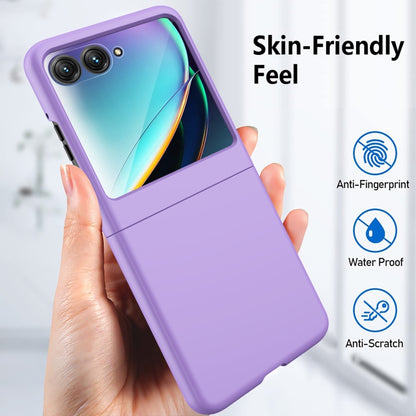 For Motorola Razr 50 Skin Feel Oil Spray Integrated PC Phone Case(Purple) by buy2fix