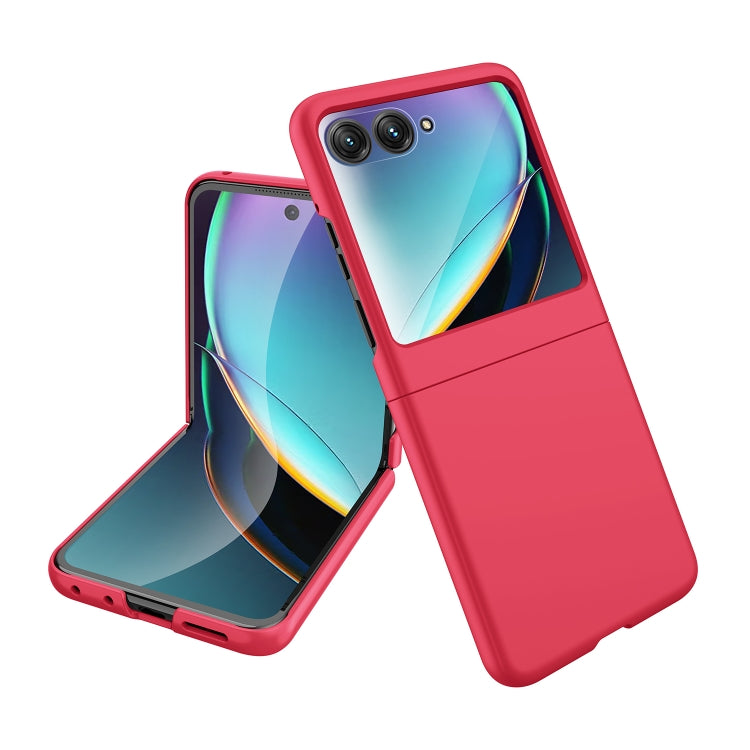 For Motorola Razr 50 Skin Feel Oil Spray Integrated PC Phone Case(Red) by buy2fix