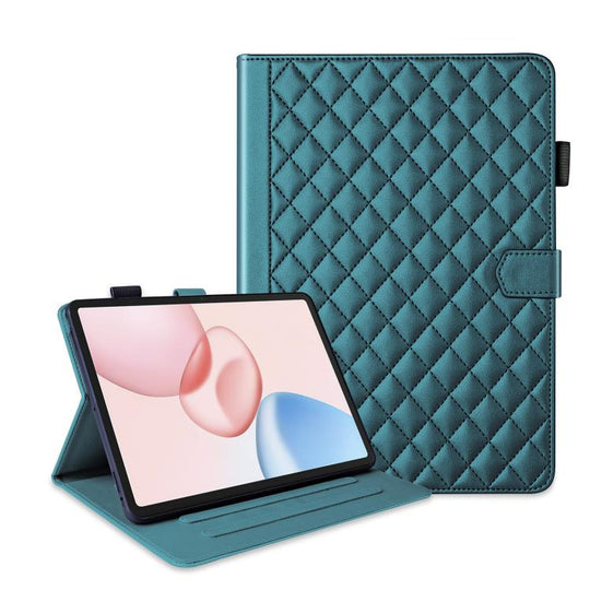 For Honor Pad 10 12.1 inch 2025 Rhombus Lattice Leather Tablet Case(Dark Green)