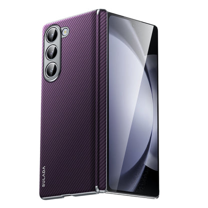 For Samsung Galaxy Z Fold5 SULADA 600D Kevlar Texture PC Shockproof Phone Case(Purple) - Galaxy Z Fold5 Cases by SULADA | Online Shopping UK | buy2fix
