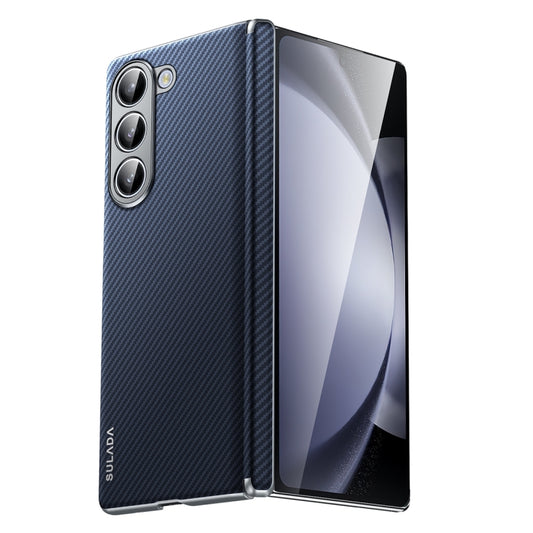 For Samsung Galaxy Z Fold5 SULADA 600D Kevlar Texture PC Shockproof Phone Case(Blue) - Galaxy Z Fold5 Cases by SULADA | Online Shopping UK | buy2fix
