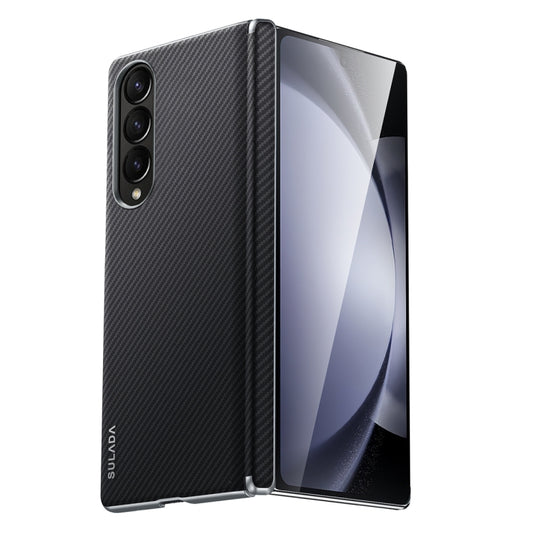 For Samsung Galaxy Z Fold4 SULADA 600D Kevlar Texture PC Shockproof Phone Case(Black) - Galaxy Z Fold4 5G Cases by SULADA | Online Shopping UK | buy2fix