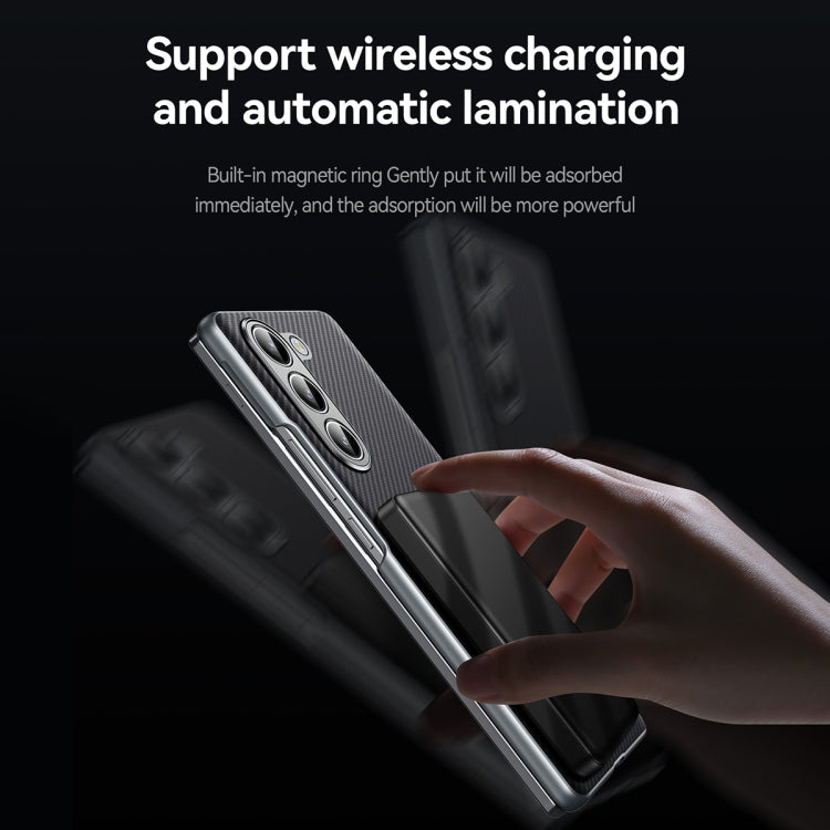 For Samsung Galaxy Z Fold6 SULADA 600D Kevlar Texture PC Shockproof Phone Case(Brown) - Galaxy Z Fold6 5G Cases by SULADA | Online Shopping UK | buy2fix