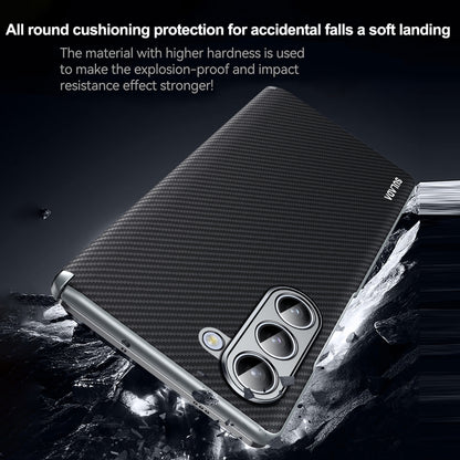 For Samsung Galaxy Z Fold6 SULADA 600D Kevlar Texture PC Shockproof Phone Case(Blue) - Galaxy Z Fold6 5G Cases by SULADA | Online Shopping UK | buy2fix