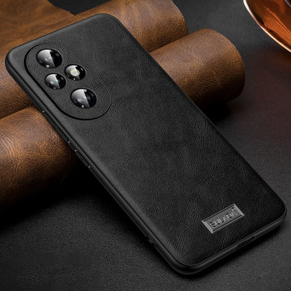 For Honor 200 Pro SULADA Shockproof TPU + Handmade Leather Phone Case(Black) - Honor Cases by SULADA | Online Shopping UK | buy2fix