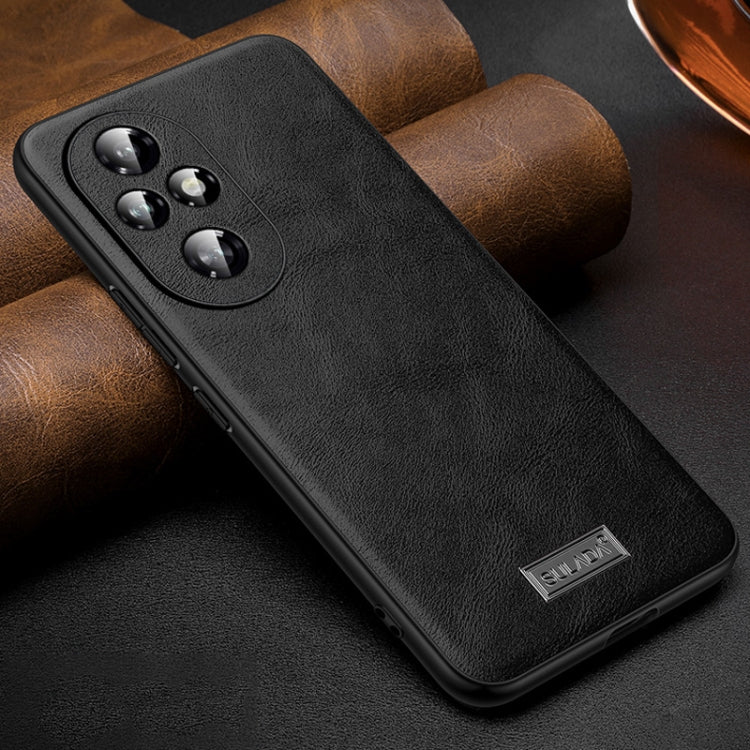 For Honor 200 Pro SULADA Shockproof TPU Hybrid Handmade Leather Phone Case(Black) - Honor Cases by SULADA | Online Shopping UK | buy2fix