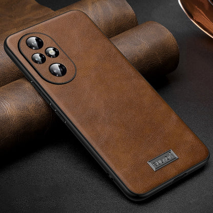 For Honor 200 SULADA Shockproof TPU Hybrid Handmade Leather Phone Case(Brown) - Honor Cases by SULADA | Online Shopping UK | buy2fix