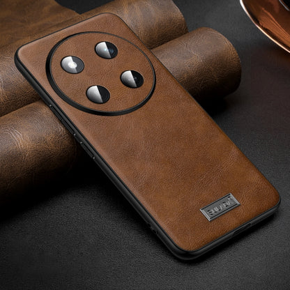 For Honor X60 Pro SULADA Shockproof TPU + Handmade Leather Phone Case(Brown) - Honor Cases by SULADA | Online Shopping UK | buy2fix