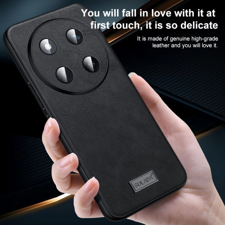 For Honor X60 Pro SULADA Shockproof TPU + Handmade Leather Phone Case(Black) - Honor Cases by SULADA | Online Shopping UK | buy2fix