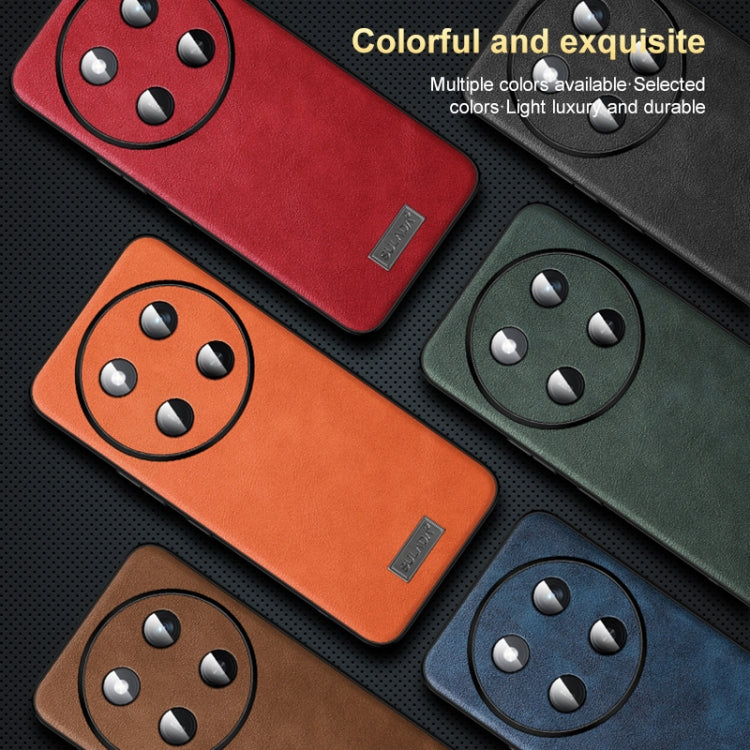 For Honor X60 Pro SULADA Shockproof TPU + Handmade Leather Phone Case(Orange) - Honor Cases by SULADA | Online Shopping UK | buy2fix