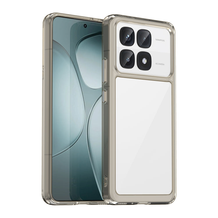 For Redmi K70 Ultra Colorful Series Acrylic Hybrid TPU Phone Case(Transparent Grey) - Xiaomi Cases by buy2fix | Online Shopping UK | buy2fix