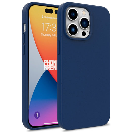 For iPhone 16 Pro Wheat Straw TPU Phone Case(Blue) - iPhone 16 Pro Cases by buy2fix | Online Shopping UK | buy2fix