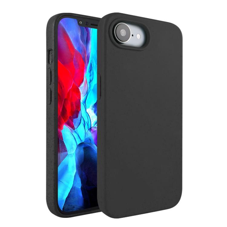 For iPhone 16e Wheat Straw TPU Phone Case(Black) - iPhone 16e Cases by buy2fix | Online Shopping UK | buy2fix