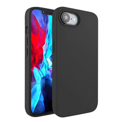 For iPhone 16e Wheat Straw TPU Phone Case(Black) - iPhone 16e Cases by buy2fix | Online Shopping UK | buy2fix