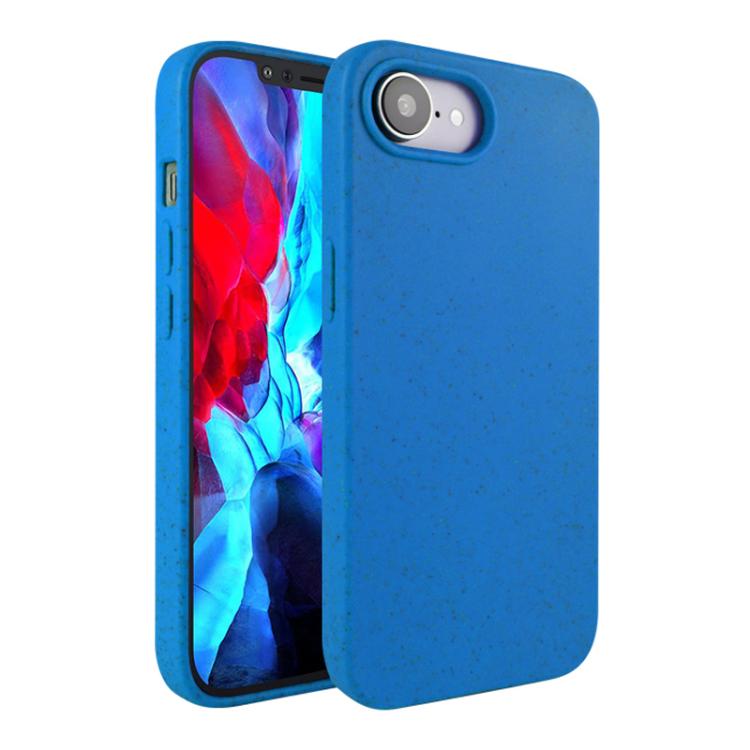 For iPhone 16e Wheat Straw TPU Phone Case(Blue) - iPhone 16e Cases by buy2fix | Online Shopping UK | buy2fix