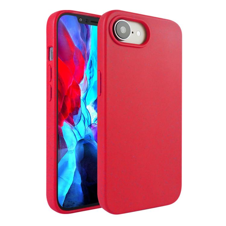 For iPhone 16e Wheat Straw TPU Phone Case(Red) - iPhone 16e Cases by buy2fix | Online Shopping UK | buy2fix