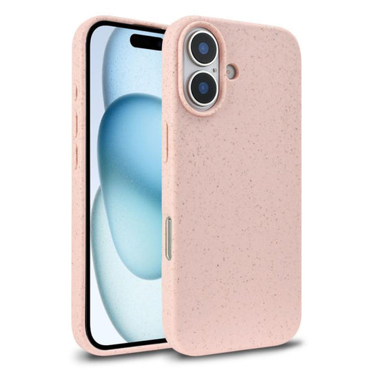For iPhone 18 Wheat Straw TPU Phone Case(Pink)