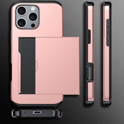 For iPhone Air Shockproof Armor Phone Case with Card Slot(Black) - iPhone Air Cases by buy2fix | Online Shopping UK | buy2fix