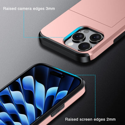 For iPhone 17 Air Shockproof Armor Phone Case with Card Slot(Rose Gold) - iPhone Air Cases by buy2fix | Online Shopping UK | buy2fix