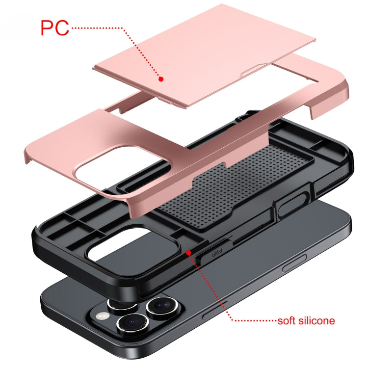 For iPhone 17 Air Shockproof Armor Phone Case with Card Slot(Red) - iPhone Air Cases by buy2fix | Online Shopping UK | buy2fix