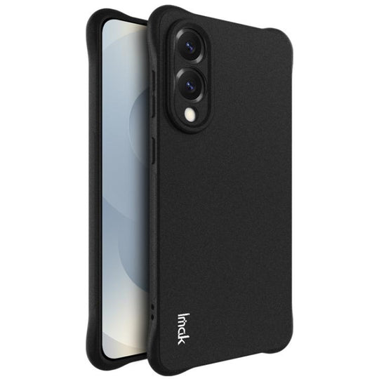 For Samsung Galaxy S25 Edge 5G imak Shockproof Airbag TPU Phone Case(Matte Black)