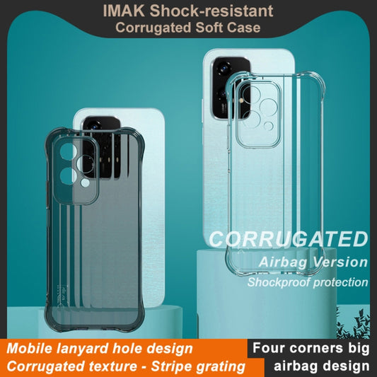 For Honor 200 Lite Global IMAK Corrugated Texture Airbag TPU Phone Case(Transparent Black) by imak