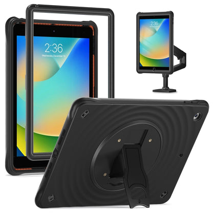 For iPad 10.2 2021 / 2020 / 2019 Holder Silicone Hybrid PC Tablet Case(Black) - iPad 10.2 Cases by buy2fix | Online Shopping UK | buy2fix
