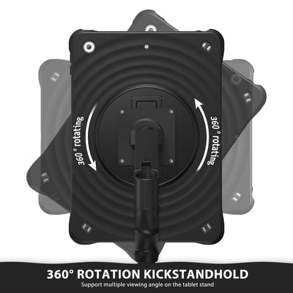 For iPad 10.2 2021 / 2020 / 2019 Holder Silicone Hybrid PC Tablet Case(Black) - iPad 10.2 Cases by buy2fix | Online Shopping UK | buy2fix