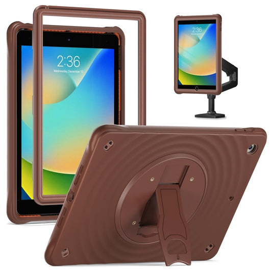 For iPad 10.2 2021 / 2020 / 2019 Holder Silicone Hybrid PC Tablet Case(Chocolate) - iPad 10.2 Cases by buy2fix | Online Shopping UK | buy2fix