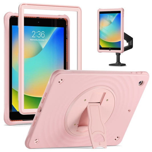 For iPad 10.2 2021 / 2020 / 2019 Holder Silicone Hybrid PC Tablet Case(Pink) - iPad 10.2 Cases by buy2fix | Online Shopping UK | buy2fix