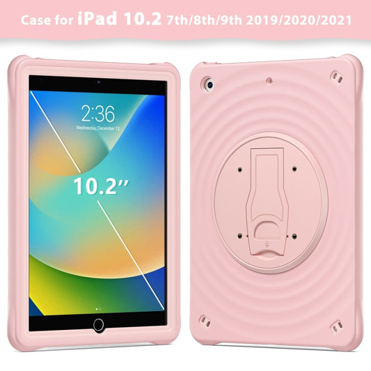 For iPad 10.2 2021 / 2020 / 2019 Holder Silicone Hybrid PC Tablet Case(Pink) - iPad 10.2 Cases by buy2fix | Online Shopping UK | buy2fix