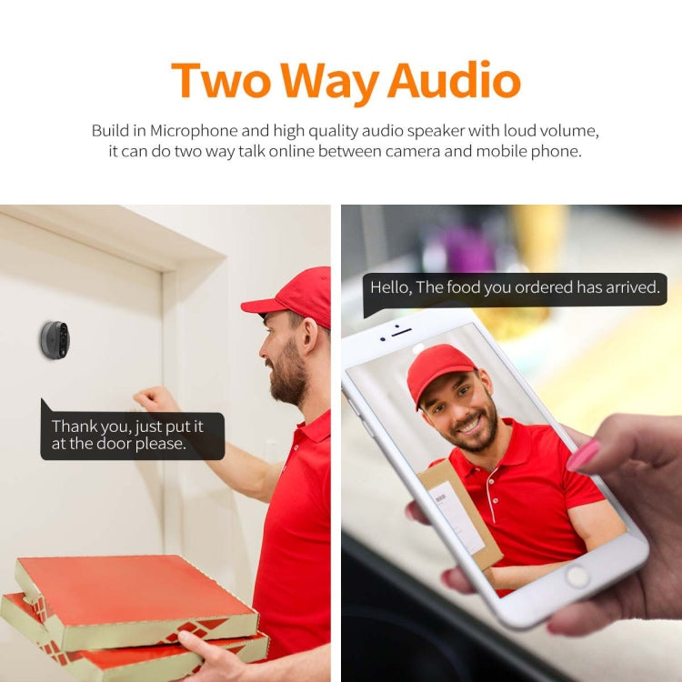 ESCAM C89 1080P 4.3 inch Smart Digital Door Viewer, Support Wide Angle PIR & Night Vision Photo(Dark Grey) - Video DoorBell by ESCAM | Online Shopping UK | buy2fix