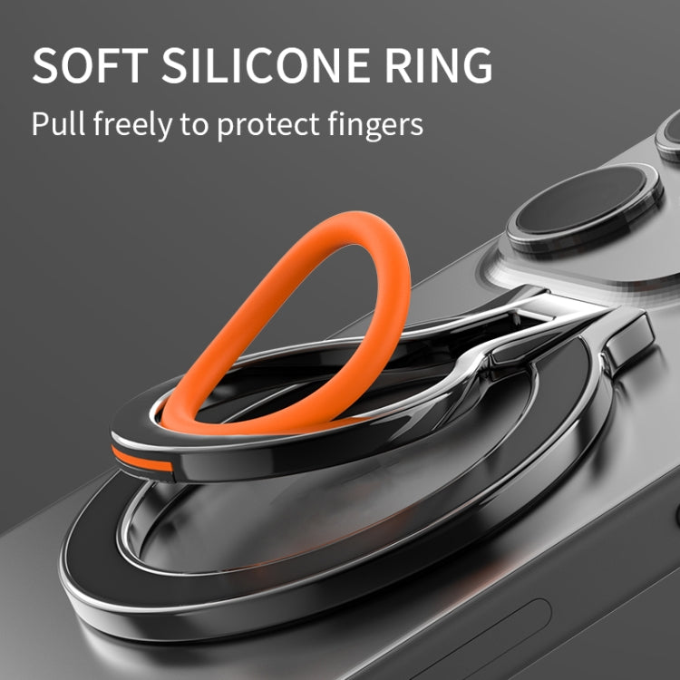 360 Rotations MagSafe Magnetic Finger Ring with Phone Holder(Black) - Ring Holder by buy2fix | Online Shopping UK | buy2fix