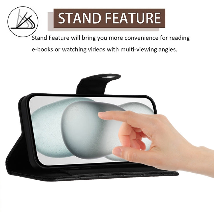 For Ulefone Note 14 Rhombic Texture Flip Leather Phone Case with Lanyard(Black) by buy2fix