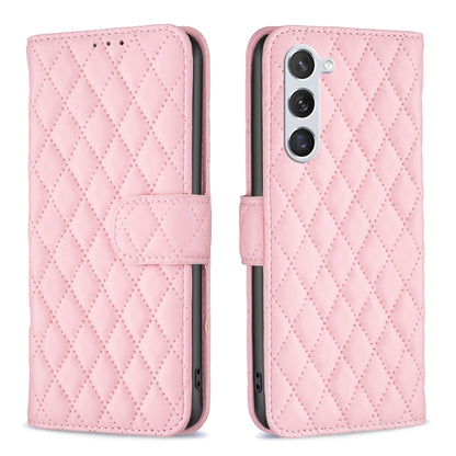 For Samsung Galaxy S25 5G Diamond Lattice Wallet Flip Leather Phone Case(Pink) - Galaxy S25 5G Cases by buy2fix | Online Shopping UK | buy2fix