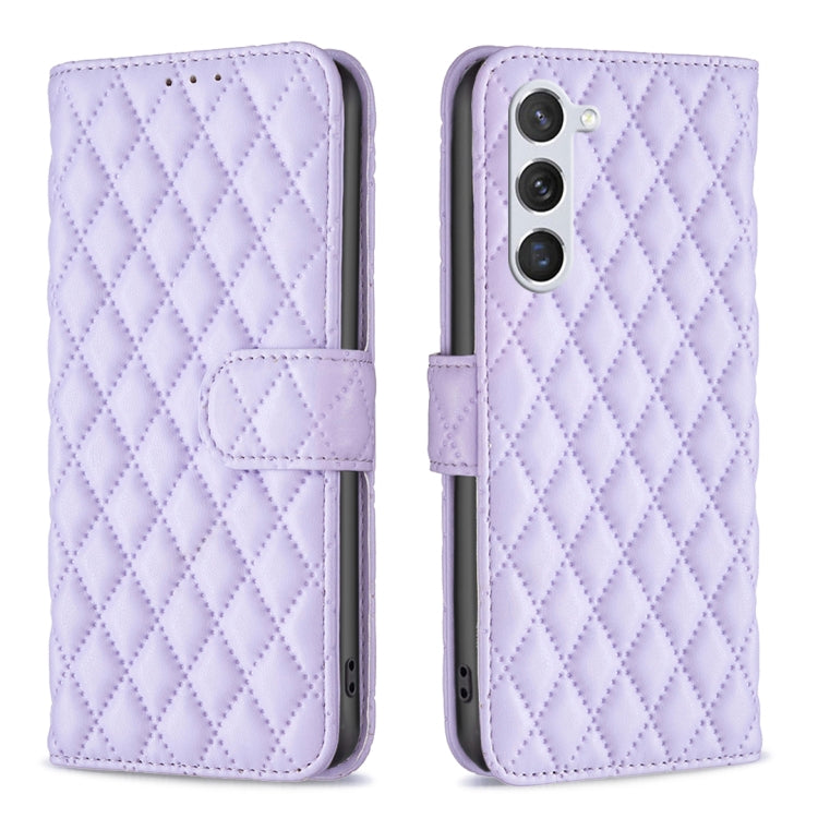 For Samsung Galaxy S25 5G Diamond Lattice Wallet Flip Leather Phone Case(Purple) - Galaxy S25 5G Cases by buy2fix | Online Shopping UK | buy2fix