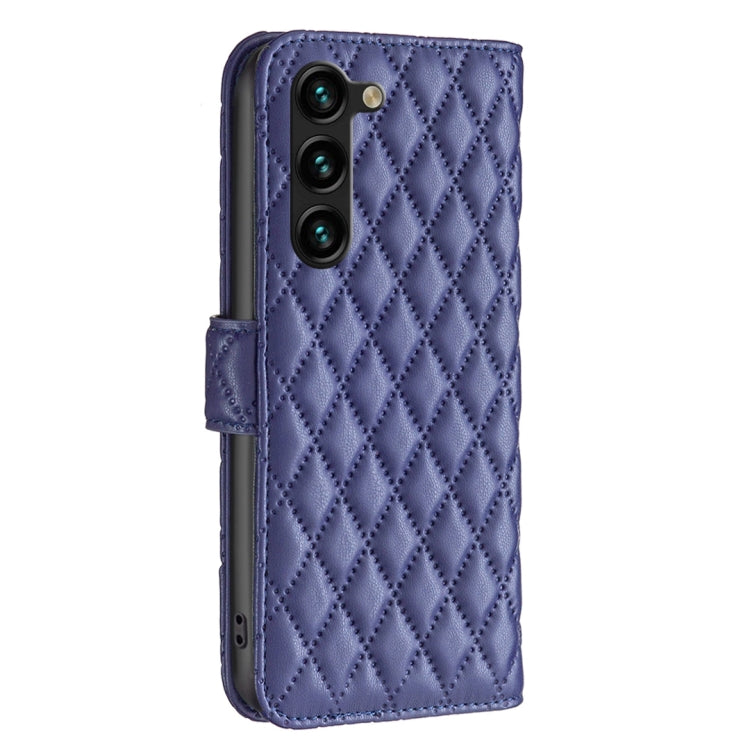 For Samsung Galaxy S25+ 5G Diamond Lattice Wallet Flip Leather Phone Case(Blue) - Galaxy S25+ 5G Cases by buy2fix | Online Shopping UK | buy2fix