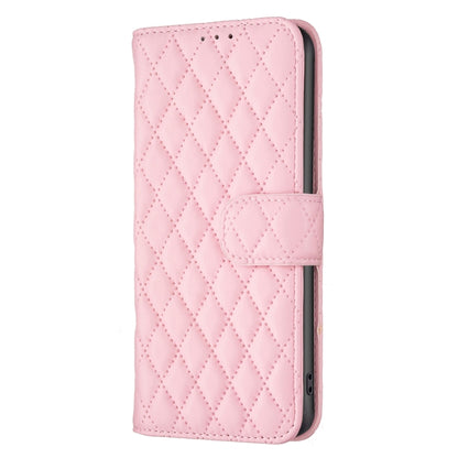 For Samsung Galaxy S25+ 5G Diamond Lattice Wallet Flip Leather Phone Case(Pink) by buy2fix