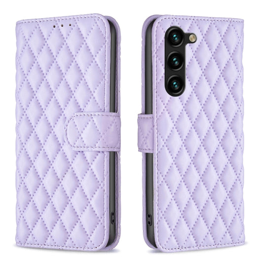 For Samsung Galaxy S25+ 5G Diamond Lattice Wallet Flip Leather Phone Case(Purple) by buy2fix