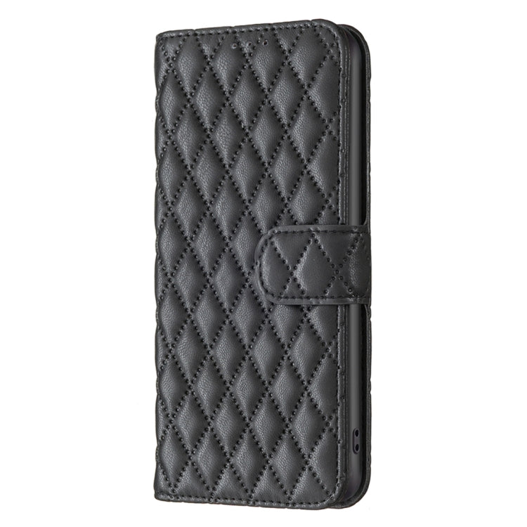 For Samsung Galaxy S25+ 5G Diamond Lattice Wallet Flip Leather Phone Case(Black) by buy2fix